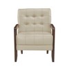 CAVINAS Leather Upholstered Accent Chair,Modern Arm Chairs with Solid Wood Arms and Legs for Bedroom,Reading Room - 2 of 4