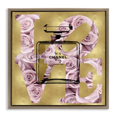 Stupell Industries Fashion Love Rose Perfume, 25" x 25"