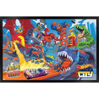 Trends International Mattel Hot Wheels - Awesome Around Every Corner Framed Wall Poster Prints