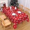 Oxford Fabric Printed Waterproof Tablecloth - Snowflake Design, Durable, Stain Resistant, Easy to Clean, Water Resistant - 3 of 4