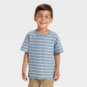 Toddler Boys' Short Sleeve Striped Jacquard T-Shirt - Cat & Jack™ - 1 of 3