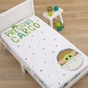 NoJo Star Wars The Mandalorian Grogu, White, Green, and Blue Precious Cargo Photo Op Nursery Fitted Crib Sheet - 4 of 4