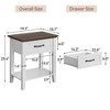 Nightstand Modern End Table Side Table with Storage Drawer - 2 of 4