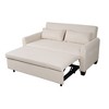 NicBex Convertible Sleeper Chair,Wild Style Pull-out Sofa Bed with 2 Lumbar Pillows,Couches with Solid Wood Frame for Living Room,White - 2 of 4