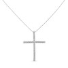 Haus of Brilliance Silver 1/2 Cttw Diamond Miracle-Set Cross Unisex Pendant Necklace - 2 of 4