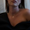 sanctuaire Square Cross Cut Out Necklace 14K Solid Gold - 2 of 3