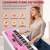 SKONYON 61 Key Portable Electronic Keyboard Piano with Lighted Full Size Keys, LCD, Stand, Stool, Microphone, Headphones and 3 Teaching Modes - 2 of 4