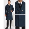 Lars Amadeus Men's Notch Lapel Double Breasted Slim Fit Winter Overcoats - 4 of 4