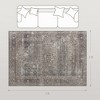 Machine Washable Area Rug Non-Slip Traditional Foldable Carpet for Living Room, Dark Mixed Brown - 4 of 4