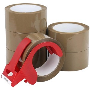 Itopfox Heavy Duty Packing Tape with Free Dispenser, Strong Adhesive for Shipping, Moving, and Storage, 6 Rolls Included - 1 of 4