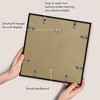 Americanflat 15x15 Picture Frame with Polished Plexiglass - Streamline Collection - Thin Square Picture Frame for Wall Display - Black - 4 of 4