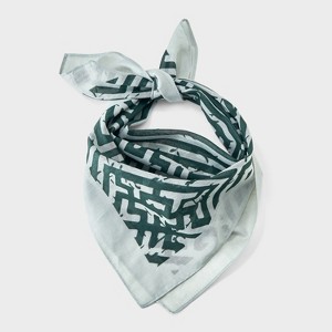 Geometric Lattice Print Scarf - A New Day™ Green - 1 of 4