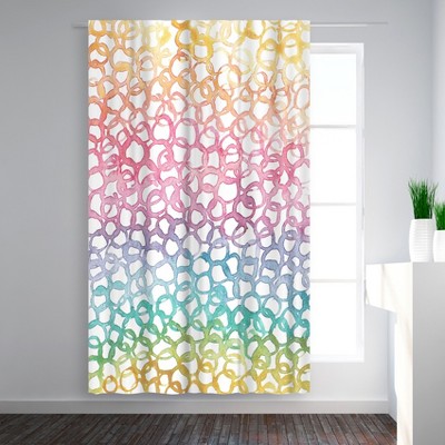 Americanflat Rainbow Abstract 8 by Victoria Nelson Blackout Rod Pocket Single Curtain Panel 50x84