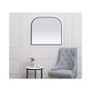 Elegant Lighting Metal Frame Arch Mirror 42x38 Inch in Black - 4 of 4