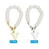 Unique Bargains Identification Handle Letter Charm Accessories Gold & Silver Tone 2 Pcs - 3 of 4