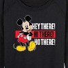 Women's - Disney - Hey There! Hi There! Lightweight French Terry Wide Neck Long Sleeve Shirt - 2 of 4