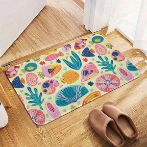 Underwater Coral Reef Bathroom Rugs Winter Bath Mat Absorbent Non Slip Bathroom Mat Christmas Soft Floor Carpet 16x20 Inches - 1 of 1