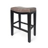 KWPZQEB Counter Height Bar Stools Set of 2, Barstools with Thick Saddle Seats & Footrests, Industrial Barstools for Dining Room, Counter - 3 of 4