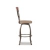29" Carter Upholstery Swivel Barstool Metal/Tan/Cherry - Powell Company - 4 of 4