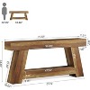 Tribesigns 70.9" Long Console Table, 2-Tier Wooden Sofa Table Behind Couch with Open Storage Shelf for Entryway, Hallway, Living Room - 3 of 4