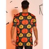 TATT 21 Men's Halloween Pumpkin Printed Short Sleeves Graphic T-Shirts - image 3 of 4