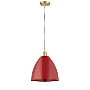 Plymouth Dome - 1 Light Cord Hung Mini Pendant In Industrial Style-14.75 Inches Tall and 12 Inches Wide - 1 of 1