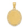 Black Bow Jewelry 14k Yellow Gold Filigree Oval Leo the Lion Zodiac Pendant, 20mm - 3 of 4