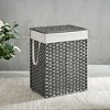 Laundry Hamper Sorter with Lid, 23.8 Gal (90 L) Synthetic Rattan Clothes Laundry Basket Storage with Lid and Handles Removable Liner Laundry Sorter - 3 of 4