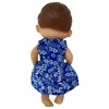 Doll Clothes Superstore Blue Flower Dress Fits Little Baby Dolls - 2 of 3