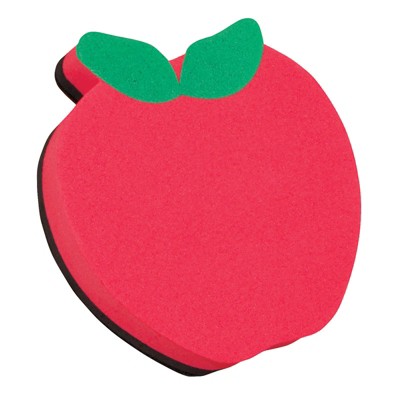 Ashley Productions Magnetic Whiteboard Eraser, Apple (Pack of 6)