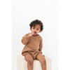 Organic Cotton Bubble Romper | Brown | Charlie Lou Baby - 2 of 3