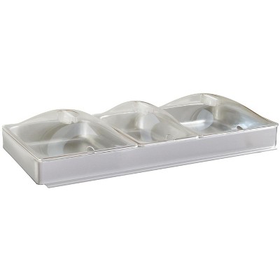 BroilKingFamily Size Inset Accessory Package: Two 4.3 qt. Pans & One 2.6 qt. Pan + Plastic Lids & PS-NBS3L Pan Holder