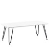 LeisureMod Elmwood 47" Wood Coffee Table with Metal Legs - Modern Rectangular Design, Perfect for Living Rooms - 2 of 4