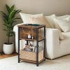 End Table with Built-in Charging Station 3-Tier Nightstand with USB Ports and Power Outlets Side Table for Living Room - 2 of 4