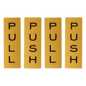 Unique Bargains Acrylic Self-Adhesive Decor Home Business Push Pull Door Sign 2 Pairs - 1 of 4