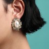 SOHI Women's Pearl White Party Studs - 3 of 4