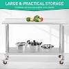 Stainless Steel Work Table, NSF Commercial Grade, Adjustable Shelf, Silver - 4 of 4