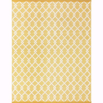 Dorset English Daisy Hand-Knotted Wool & Cotton Yellow Rug 7'10" x 10'