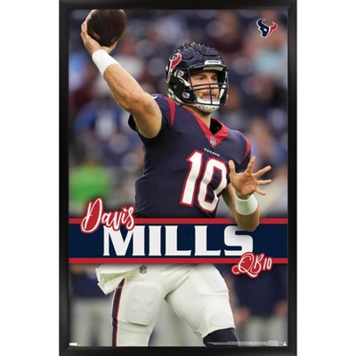 Trends International Nfl Houston Texans - Davis Mills 22 Framed Wall Poster  Prints Black Framed Version 22.375 X 34 : Target