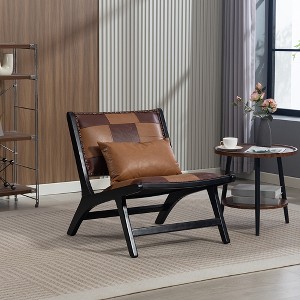 Racxily Modern Boho Accent Chairs for Living Room,Mid Century Lounge Chair,Side Chair Indoor - 1 of 4