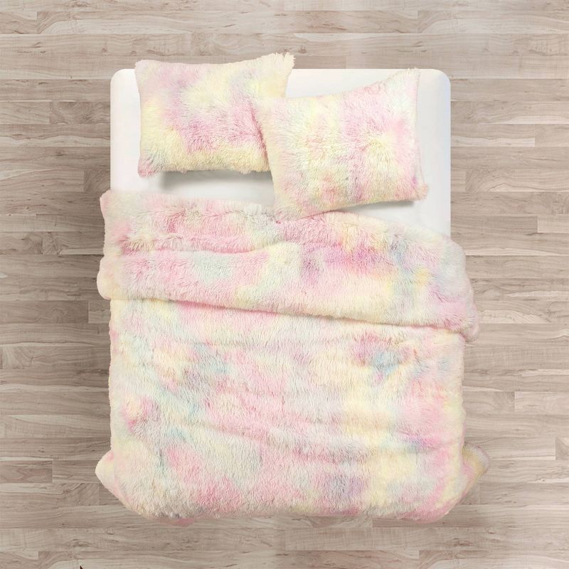 Kids' Emma Cozy Ultra Soft Ombre Faux Fur Comforter Set - Lush Décor, 3 of 9