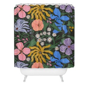 Megan Galante Merrick Floral Shower Curtain - Deny Designs: Abstract Pattern, Microfiber, Machine Washable - 1 of 2