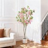 5FT Pink Artificial Bougainvillea Tree ¨C Realistic Faux Blossom Plant in Pot for Indoor/Outdoor Home/Patio/Wedding/Christmas Decor - 2 of 4