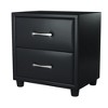 NicBex 2/5 Faux Leather Drawer Dresser,Modern Chest of Drawers with Silver Tone Bar Pulls for Bedroom,Living Room,Entryway,Black - 4 of 4