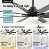 Sofucor Large Smart APP 8 Arms Fan 66'' Ceiling Fan with LED Light Kit & Remote Control LED Light Chandelier Industrial Ceiling Fan Quiet DC Motor - 2 of 4