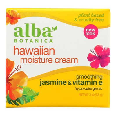Alba Botanica Hawaiian Moisture Cream Jasmine and Vitamin E - 3 oz