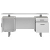 PAGED 47.25" L Home Office Desk Reversible Computer Desk with Storage Drawers and File Cabinet for Office - 2 of 4
