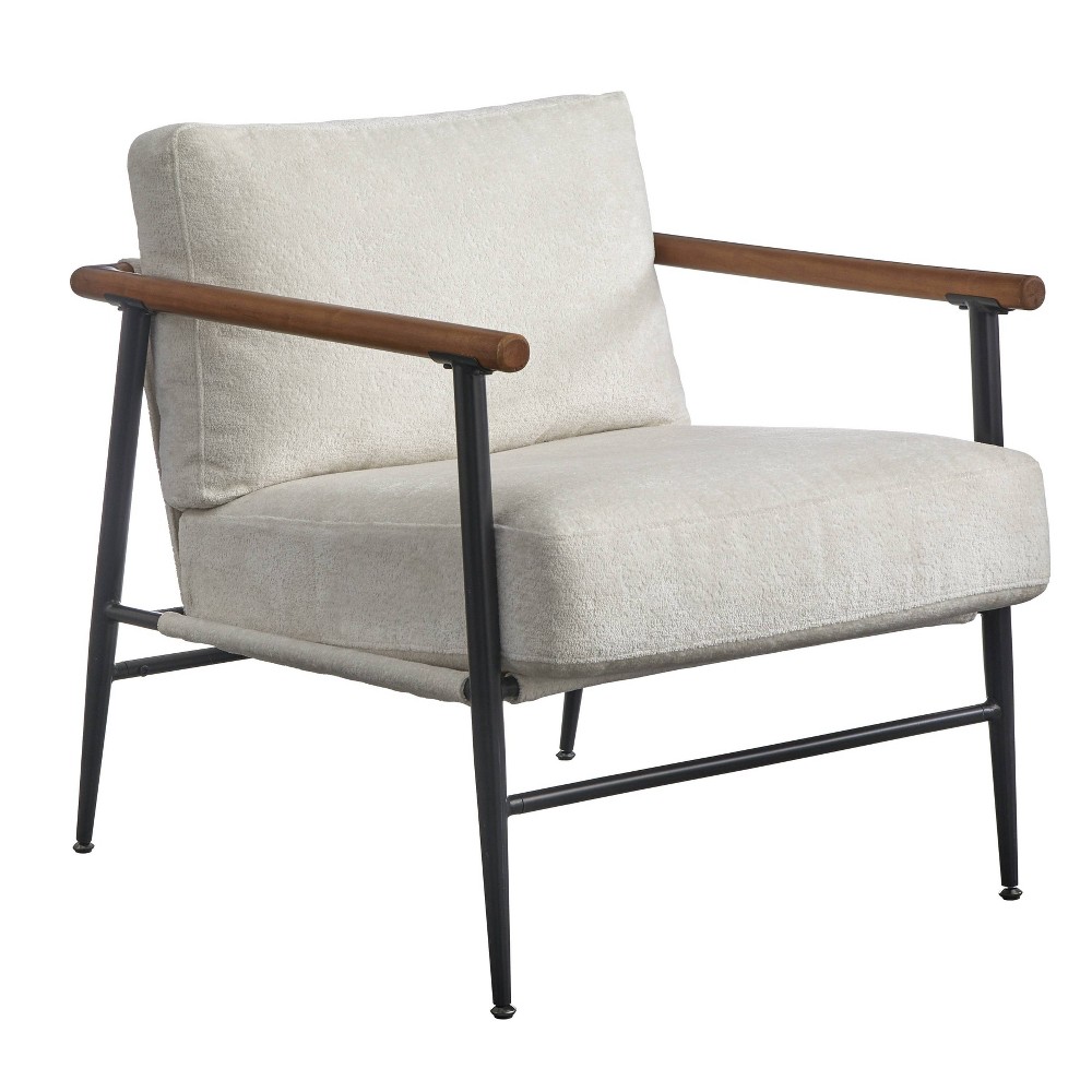 Photos - Sofa Demi Mid - Century Modern Armchair White - Lifestorey