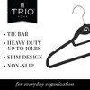 Trio Home Heavy Duty Rubber Hanger with Cascade Hook and Tie Bar,360 Degree Rotatable Hook (20 PACK)  - Black - 3 of 4