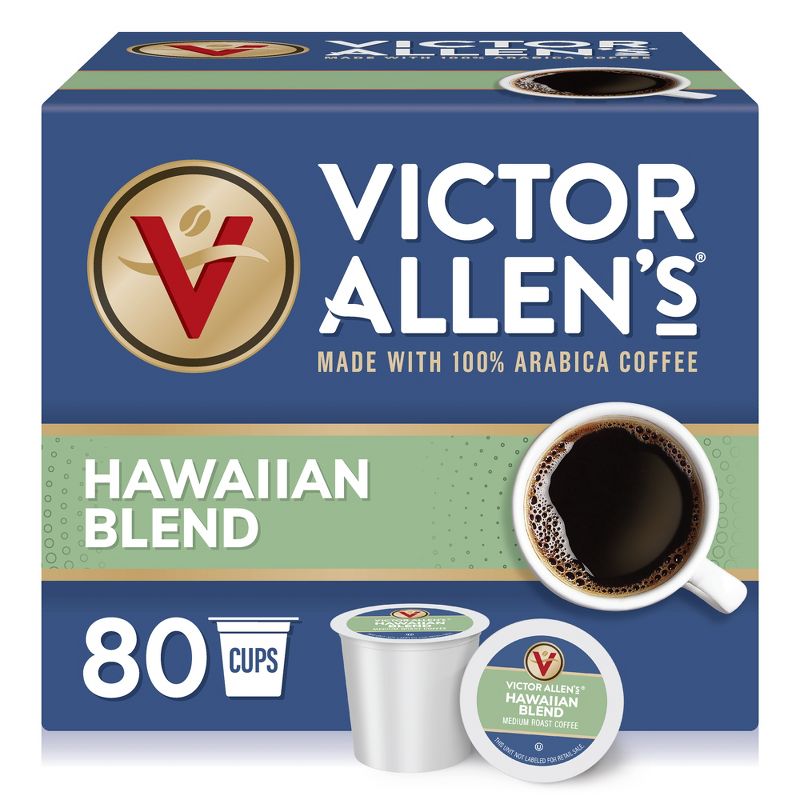 Victor Allen's Coffee Hawaiian Blend, Medium Roast, 80 Count, Single Serve Coffee Pods for Keurig K-Cup Brewers (formerly Kona Blend), 1 of 11